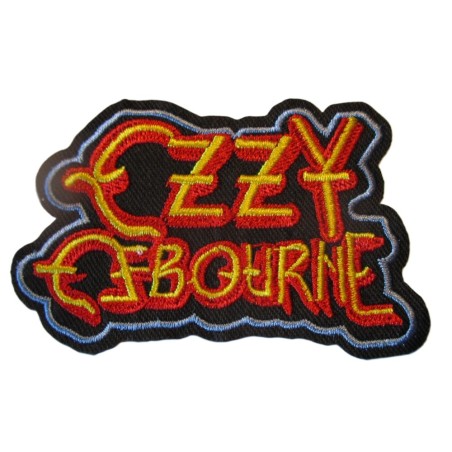 Ozzy Osbourne Embroidered Iron-On / Sew-On Patch – Red & Yellow Logo (8x5 cm)