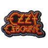Ozzy Osbourne Embroidered Iron-On / Sew-On Patch – Red & Yellow Logo (8x5 cm)