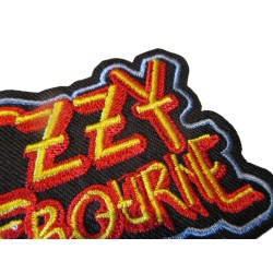 Patch Thermocollant / À Coudre Ozzy Osbourne – Logo Rouge et Jaune (8x5 cm)