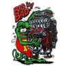 Sticker Extra Fin Rat Fink avec Big Bloc V8 12x9 cm - Autocollant Fan Kustom Kulture