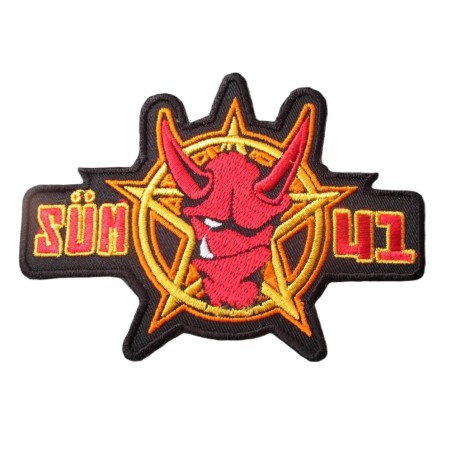 Patch thermocollant Sum 41 Logo Diable et etoile (10,5 x 7,5 cm) devil