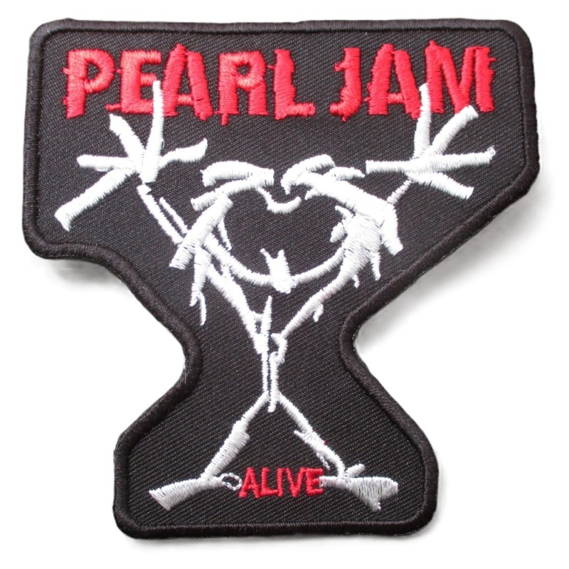 Pearl Jam Aufnäher / Patch – Stickman "Alive" Logo (8,5 x 8 cm)