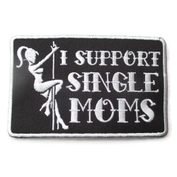 Patch thermocollant humoristique I Support Single Moms(11 x 7 cm)