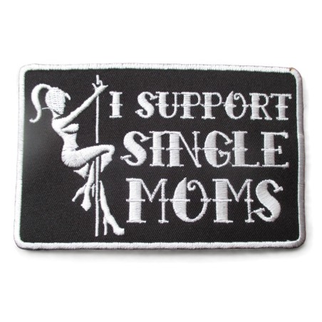Patch thermocollant humoristique I Support Single Moms(11 x 7 cm)