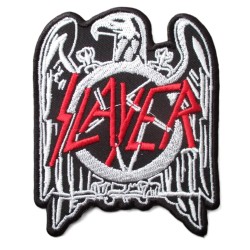 Slayer Aufnäher – Adler & Pentagramm Logo (8,5 x 7,5 cm)