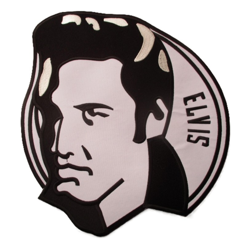 Grand Patch de Dos Elvis Presley - Portrait Pop Art (28,5 x 26 cm)
