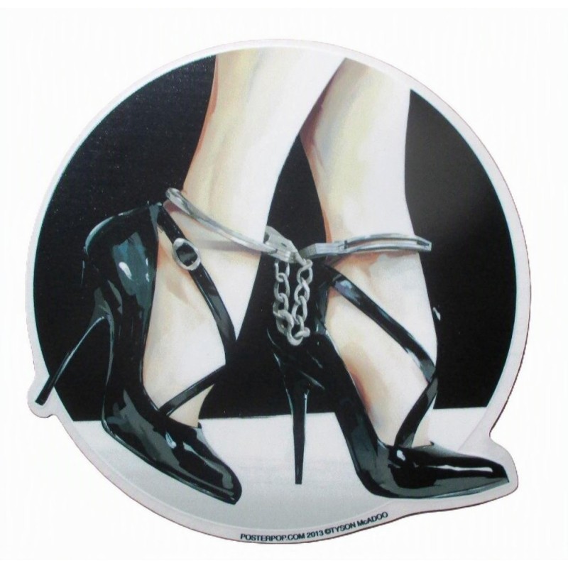 Sticker Handschelle Schuh Sexy Fetisch Fuß Aufkleber Rock Roll Lustig
