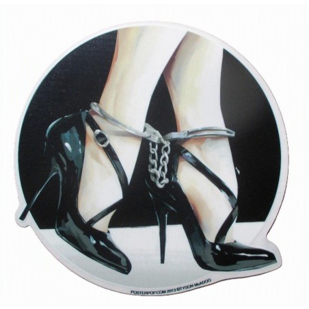 Sticker Handschelle Schuh Sexy Fetisch Fuß Aufkleber Rock Roll Lustig
