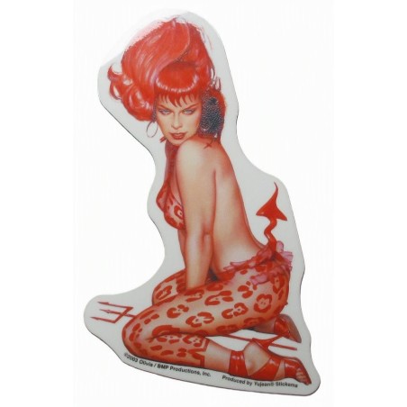Sticker Bettie Page – Rote Dessous – Sexy Pin-up Aufkleber

