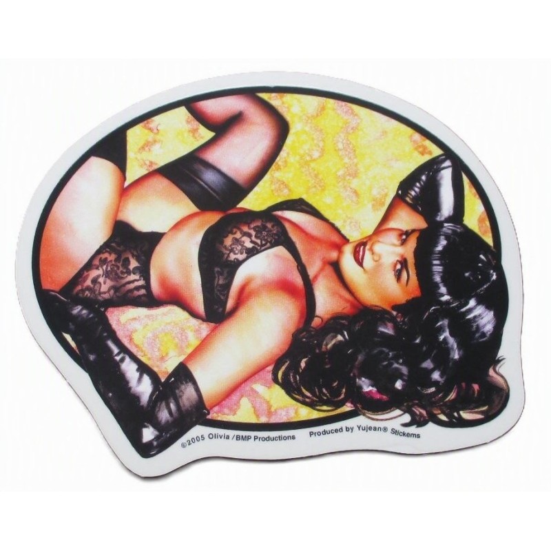 Aufkleber Bettie Page Dessous aus Spitze, selbstklebend
