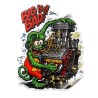 Aufkleber „Big is Bad! – V8 Flathead“ – 12 x 9,5 cm