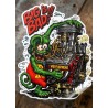 Sticker rat fink Big is Bad! V8 Flathead 12 x 9,5 cm