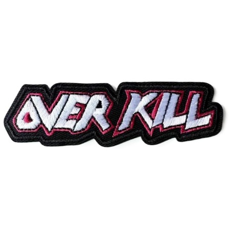 OVER KILL Aufnäher zum Aufbügeln und Aufnähen – 10,5 x 3 cm