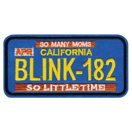 BLINK-182 California License Plate Aufnäher zum Aufbügeln und Aufnähen – 10 x 5 cm