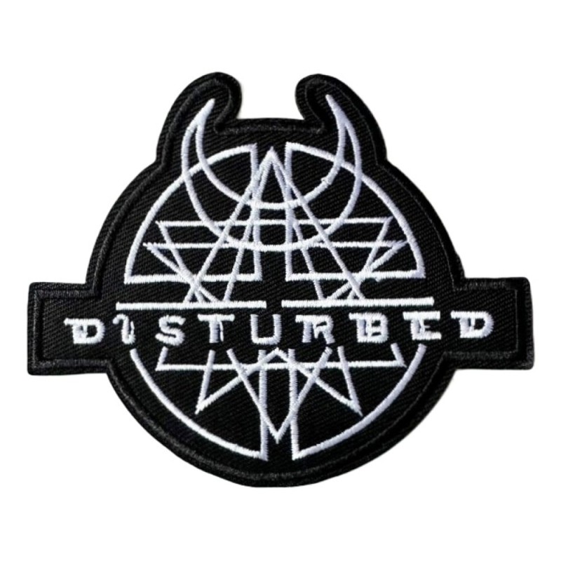 DISTURBED Aufnäher zum Aufbügeln und Aufnähen – 10 x 8,5 cm