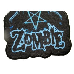 Rob Zombie Blue Portrait Embroidered Patch