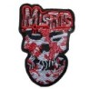 Patch Misfits Crane Noir Rouge Blanc 8x5.5 cm Écusson Thermocollant pour Veste Blouson
