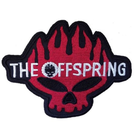 Patch the offsping crane Flammes Rouges 11x8.5 cm Écusson Thermocollant Rock Roll