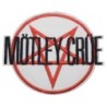 Patch Motley Crue Rond Étoile Blanc Rouge 7.5 cm Écusson Thermocollant Rock Roll
