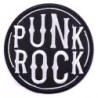 Patch Punk Rock Rund Schwarz Weiß 7,5 cm Aufbügler Rock
