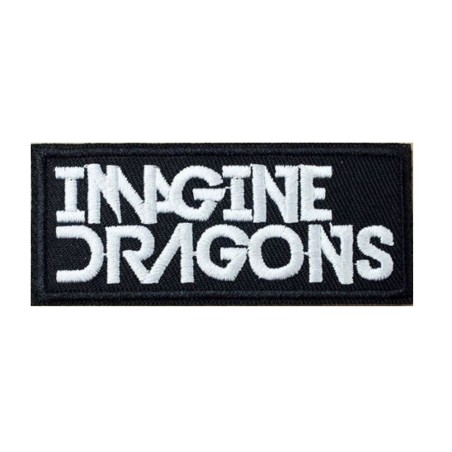 patch Imagine Dragons rectangulaire 8x3.5 cm groupe pop rock musique écusson thermocollant
