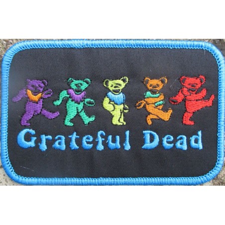 Patch Grateful Dead Ourson Coloré 10x6.5cm Rock Écusson Thermocollant
