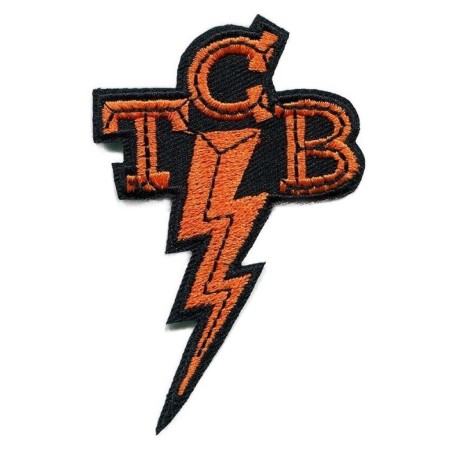 Patch TCB pour fans d'Elvis Presley 8x5cm écusson thermocollant rock
