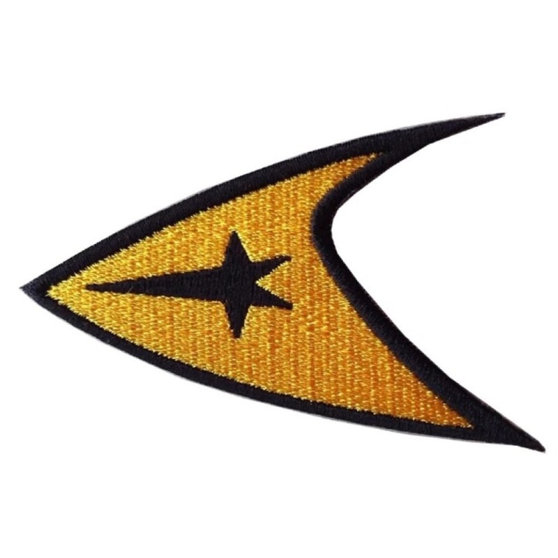 Patch Bumerang Fiftie Atomic Gelb & Schwarz 7.5x5cm Aufbügler Rock Musik
