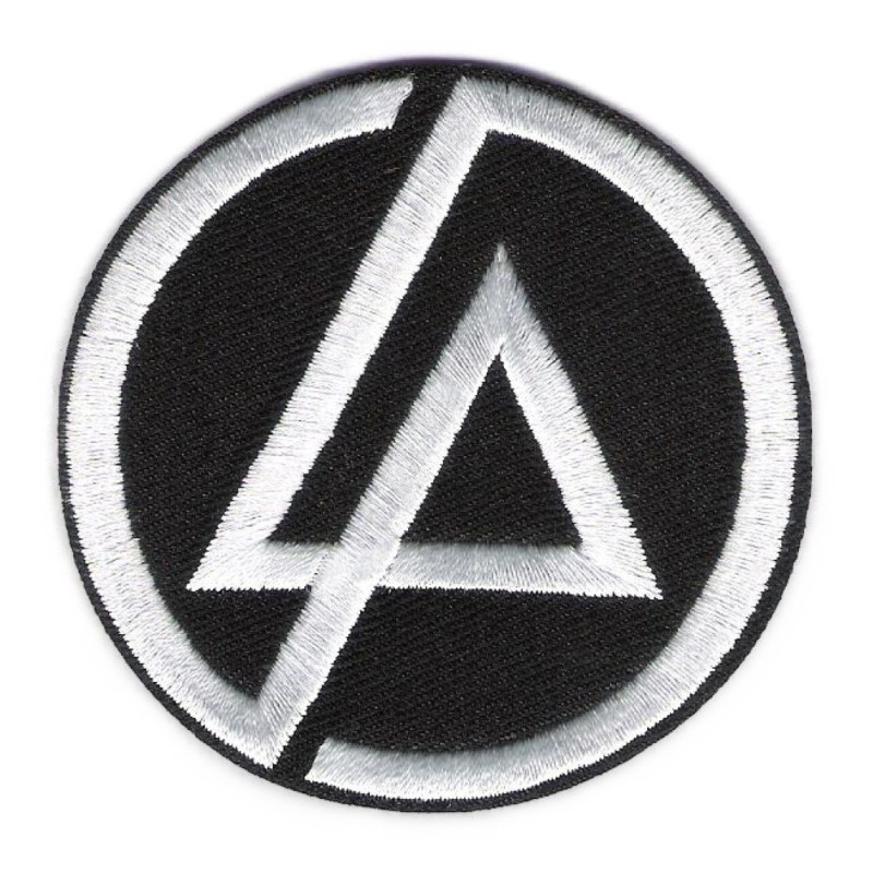 Patch Linkin Park Logo Schwarz Weiß Rund 7,5 cm Aufbügler Rock
