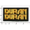 Patch Groupe Duran Duran 9x4.5 cm Logo Noir et Jaune Écusson Thermocollant Rock

