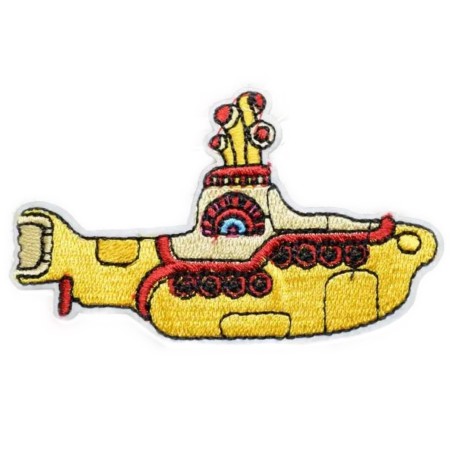 Patch Yellow Submarine 8.5x5 cm inspiré d'une chanson d'un groupe de rock
