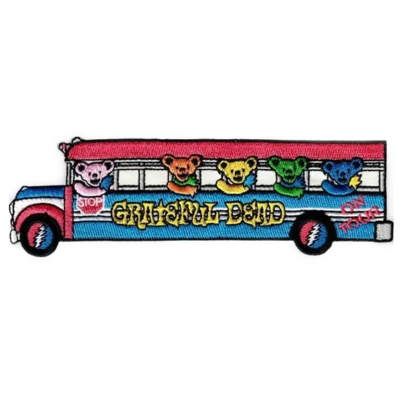 Patch Grateful Dead Bus 15x5 cm Écusson Rock Roll Thermocollant

