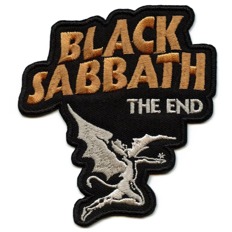 Patch Black Sabbath The End 10x8 cm Aufnäher Rock Roll zum Aufbügeln
