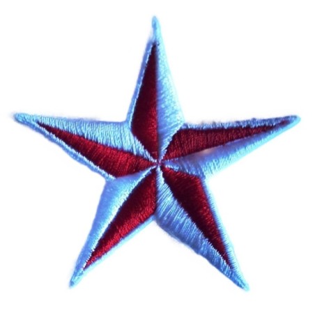 Patch Stern Rockabilly Rot Weiß Aufnäher Pinup Frau Star
