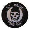Patch The Misfits Fiend Club Rund 8cm Aufnäher Rock Roll Thermokleber
