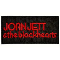 patch joan jett the blackhearts noir rouge 10.5x5cm écusson thermocollant
