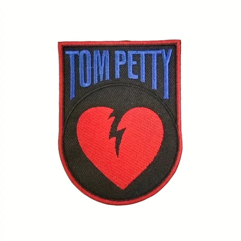 Aufnäher Tom Petty Gebrochenes Herz 8.5x7 cm Rock n Roll Abzeichen
