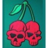 Grand patch cerise crâne rouge dos 24cm écusson pin up rock