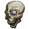 Grand patch crane avec œil 8 ball boule de billard tête de mort 31x23cm écusson thermocollant dos veste