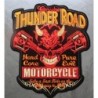 Gros patch moto Thunder Road diable et piston rouge dos veste écusson blouson
