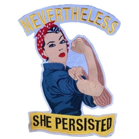 Großer Aufnäher Rosie die Nieterin - Trotzdem hat sie durchgehalten - 29x23 cm
