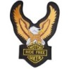 Grand patch aigle moto ride free biker 30x24cm écusson thermocollant
