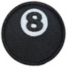 Patch 8 Ball Boule de Billard Noir Écusson Thermocollant
