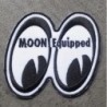 patch moon equipped oeil noir blanc écusson thermocollant