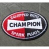 Patch Zündkerze Champion Spark Plugs Oval Aufnäher Deko Jacke Garage
