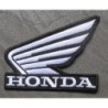 Patch Moto Honda Ailé Noir Blanc Écusson Veste Blouson Huile
