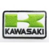 Petit patch Kawasaki vert et blanc rectangulaire 6.5x4 cm - Écusson thermocollant pour veste et chemise
