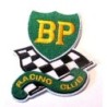 Patch BP Racing Club 7,5x6,5cm Aufnäher Bügeleisen Garage Jacke Hemd
