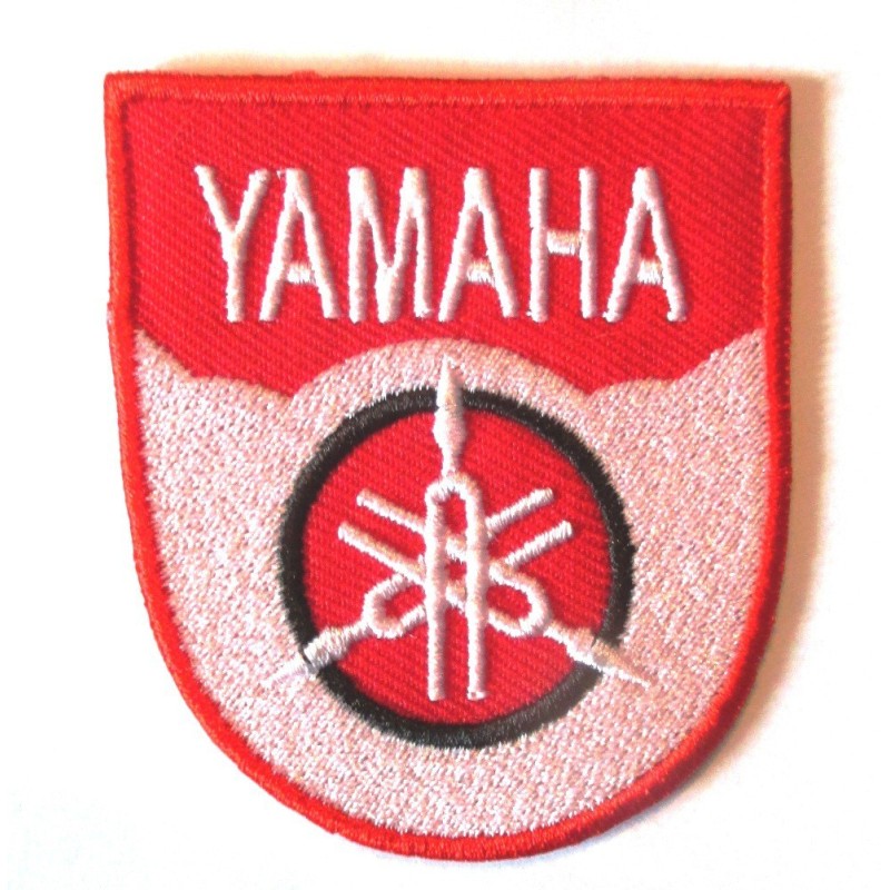 Patch Yamaha Blason Rouge Blanc 6.3cm Écusson Veste Blouson Rock Roll
