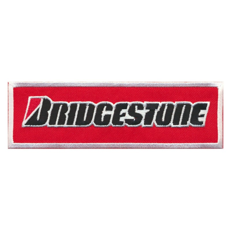 Patch pneumatique Bridgestone rouge 12,5cm écusson veste blouson huile
